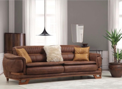 Luxury Triple Sofa Three Seater Sofa 3 Seater Design Living room Imitation leather